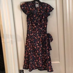 Anthropologie cherry pattern wrap dress Size 4
